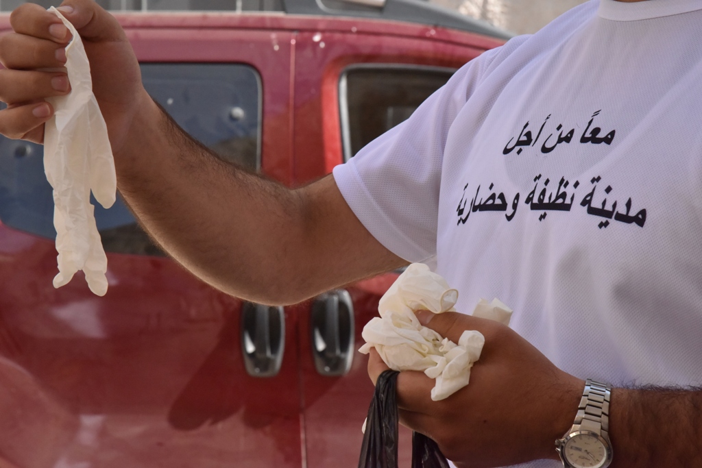 حملة تطوعية لتنظيف الأماكن السياحية والأثرية في بيت لحم تحت عنوان  (معا من أجل مدينة نظيفة وحضارية) 