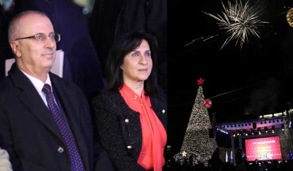 في حفل إضاءة شجرة عيد الميلاد المجيد في بيت لحم الأستاذة فيرا بابون ترفع شعار الرحمة وتؤكد على حقوق الأطفال