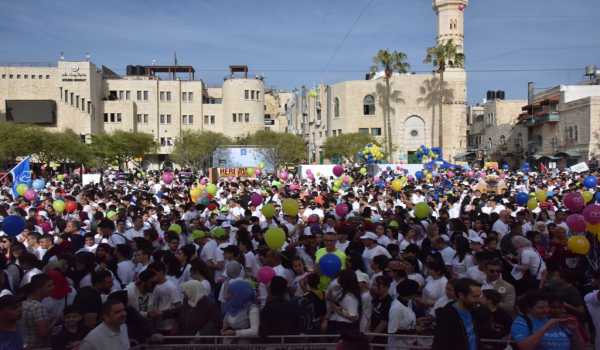 انطلاق ماراثون فلسطين الدولي السادس من ساحة المهد في  بيت لحم